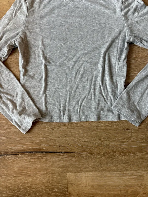 Light Grey Long Sleeve Top Gray Size XS - Image 2