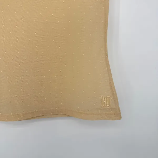 Ralph Lauren Pointelle Mesh Short‎ Sleeve Tee Small Beige Y2K Minimalist Chic - Image 4