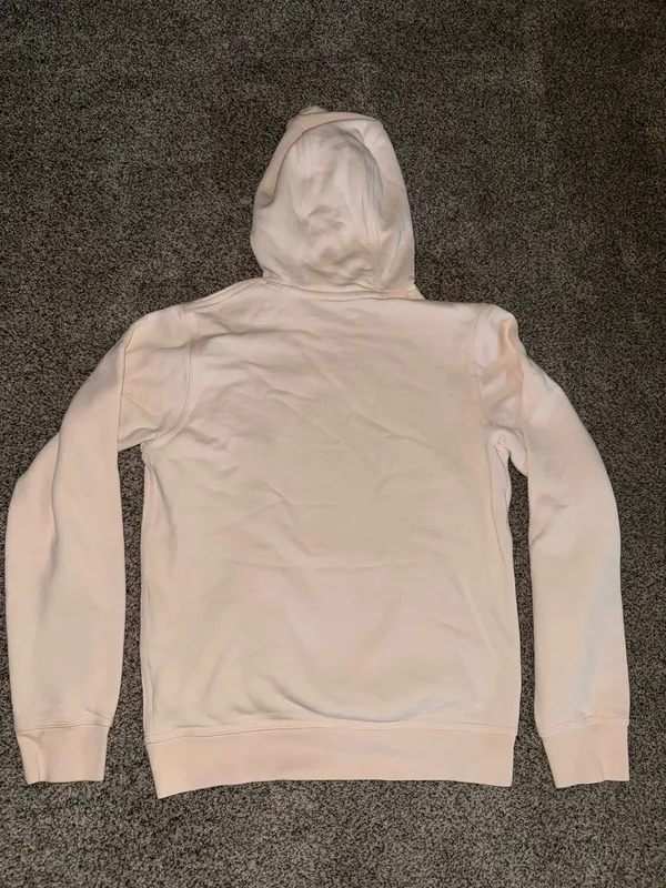 Nike Club Fleece Pullover Hoodie - Sanddrift/White - Size S - Image 4