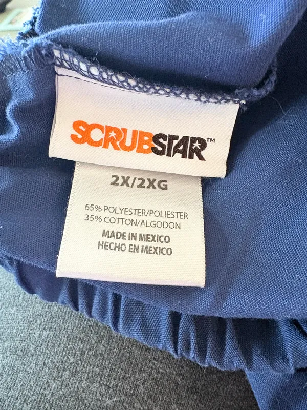 Scrubstar size 2X blue elastic waist, scrub pants - Image 4