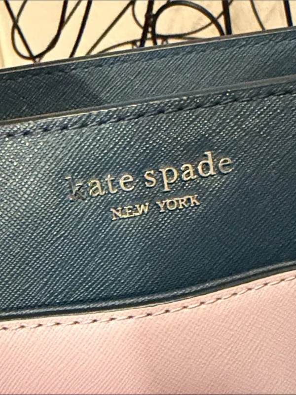 💓💓💓BOGOHO💓💓💓Kate Spade Pink and Navy Saffiano Leather Tote - Image 5