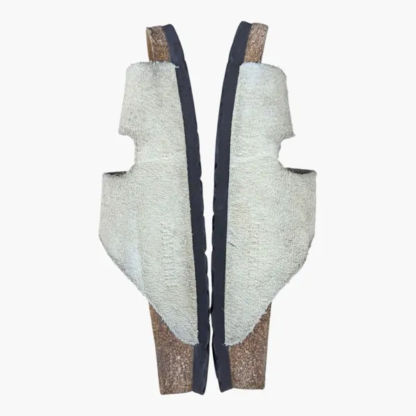 Birkenstock Arizona Suede Sandals Tan Cream Sage Taupe Double Strap Slides 38 - Image 6