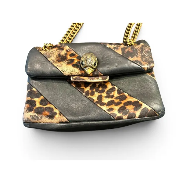 Kurt Geiger Soho small crossbody purse shoulder bag leopard print calf hair - Image 5