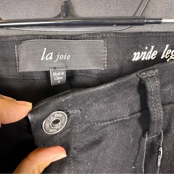 La Joie | Elegant Black‎ Wide Leg Jeans - Image 4