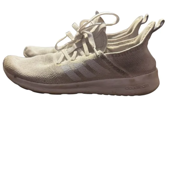 Adidas Cloudfoam Pure Shoes‎ Womens Size 8 White Knit Lace Up Running Athletic - Image 6