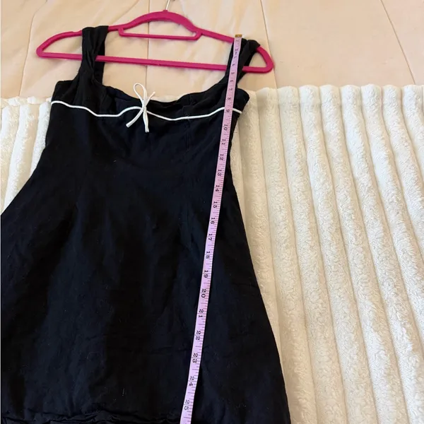 Peppermayo Candace Black Mini Dress with White Trim - Image 7