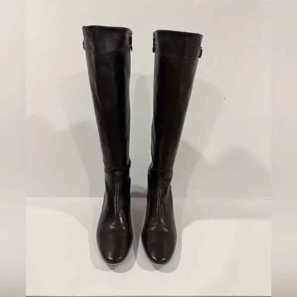 Cole Haan dark brown espresso Leather Knee-High Boots Women’s 7 B Made in Brazil - Image 2