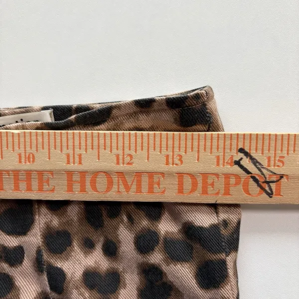 Reformation‎ Women's Animal Print Leopard Marlon Stretch High Crop Pants Size 4 - Image 12