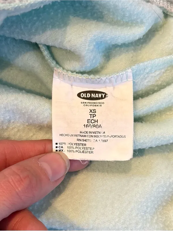 Old Navy Cowl Neck Fleece Pullover Mint Color Thumb Holes XS Warm Fall Outdoor - Image 3