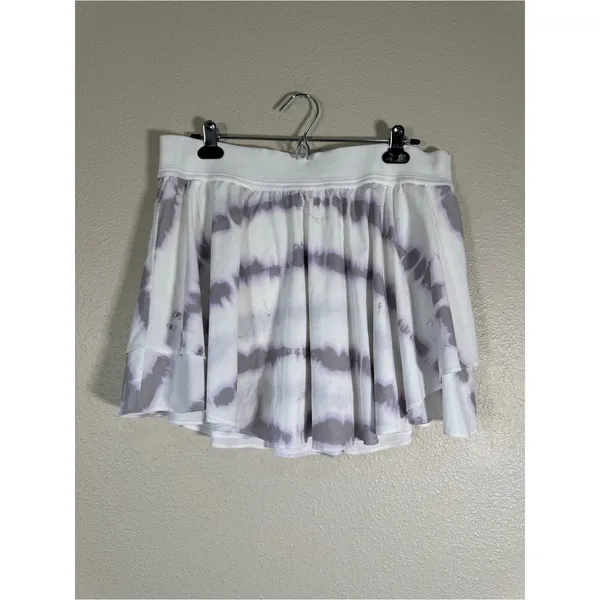 Lululemon White Purple Tie Dye Sporty Mini Skirt Skort Womens 14 Athletic Casual - Image 14