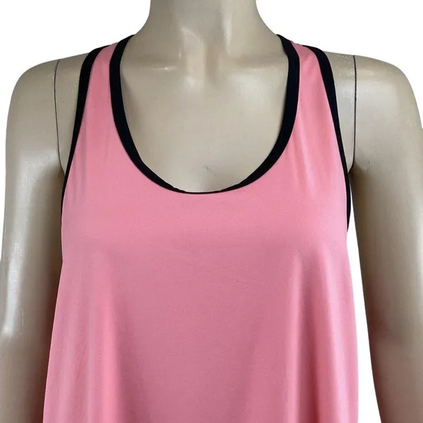 Alo Yoga Womens Racerback Tank Top Size‎ Large Pink & BLack Stretch - Image 5