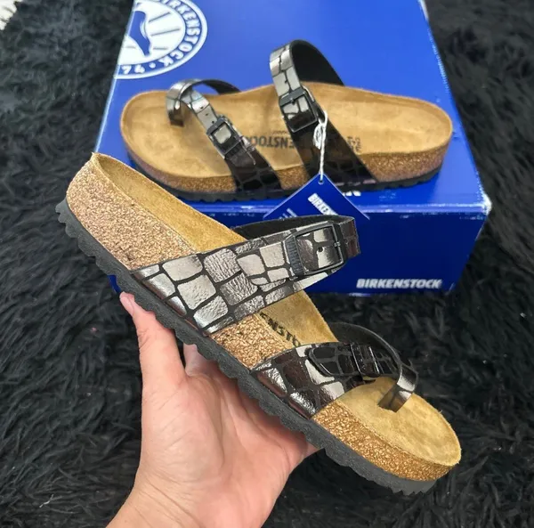 BIRKENSTOCK Mayari black metallic gladiator sandals slippers shoes eur 39 new - Image 7