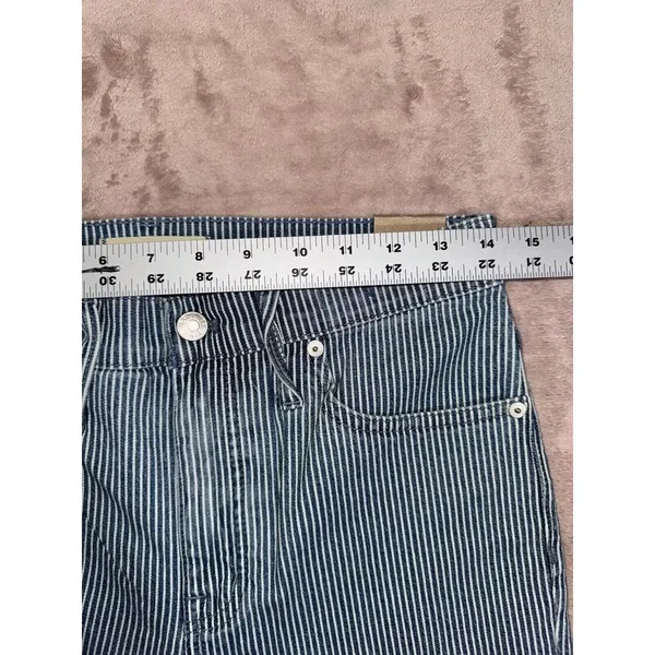Madewell Womens‎ Skinny Jeans Blue White Mid Rise Striped Size 28 NWT - Image 6