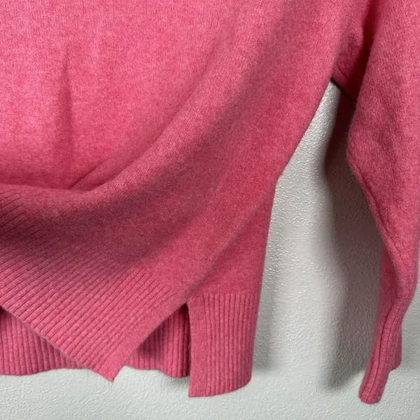 J Crew Sweater‎ Womens Large Barbie Pink Knit Extra Soft Yarn Mock Neck Pullover - Image 3