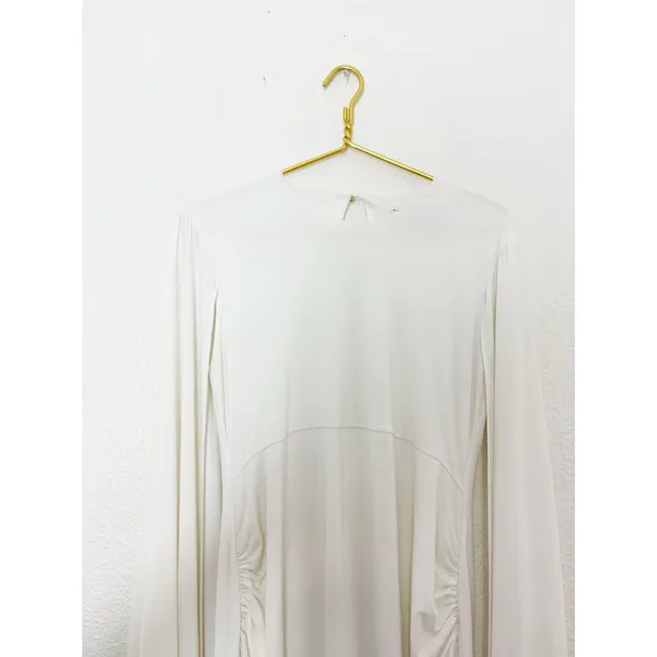 Club L London Divine Timing White Maternity Maxi Dress Cape Sleeves Size 10 - Image 5