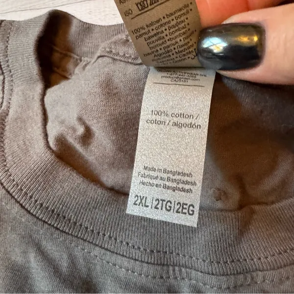 Gildan Super Easy Graphic T-Shirt Gray 2XL Unisex - Image 4