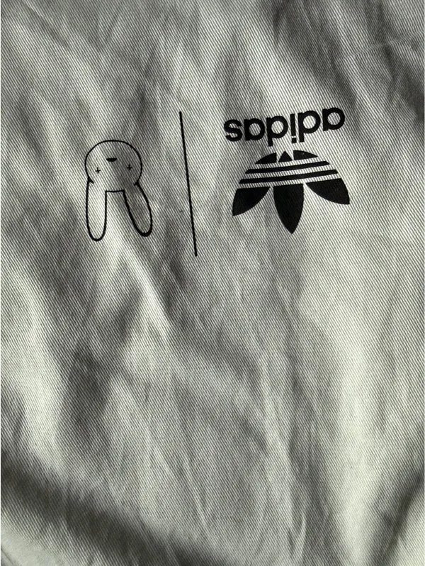 Adidas x Bad Bunny Collab Drawstring Dust Bag with Bunny Logo - Image 4