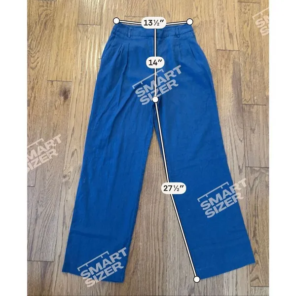 House of Harlow 1960 blue 100% linen trouser pant size 4 - Image 4