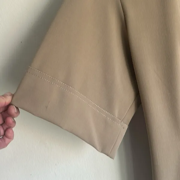 ZARA Short Sleeve Button Down Tan Tunic Top Sz XS NWT - Image 13