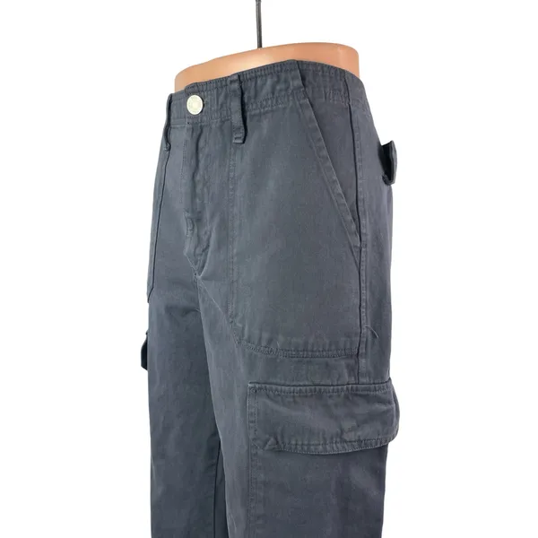 Zara Women's Black High Waisted Utility Straight Leg Y2k Trousers Pants Size 6 - Image 2