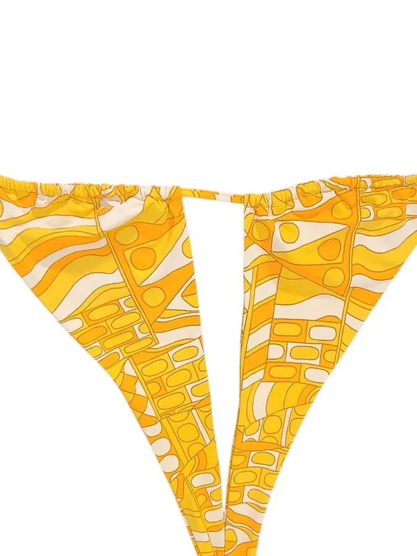 Out From Under Urban Outfitters Orange Retro Print Bikini Top Size Medium NWT - Image 2