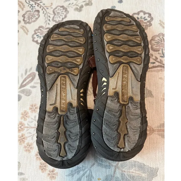 Skechers Reggae Loopy Strappy Trail Hiking Sandals Brown Floral Women's Size 10 - Image 4