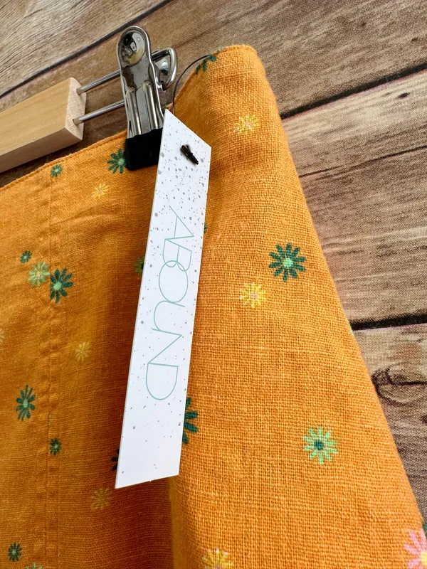 Abound Orange Floral Linen Blend Mini Skirt Size Large NWT - Image 3