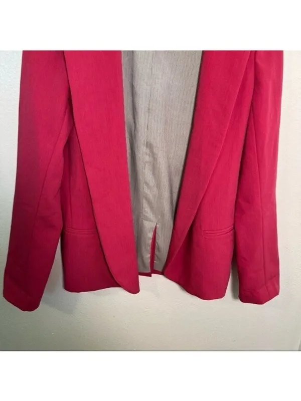 Silence + Noise Urban Outfitters Women's Size Small Boyfriend Blazer Open Pink - Image 4