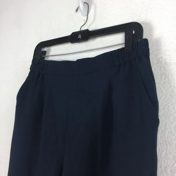 Anthropologie Marin Navy Copley Tapered Pull On Trouser Pants Size Small Preppy - Image 9