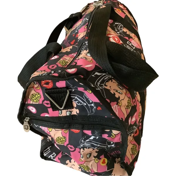 Betty Boop Heart & Kiss Travel 19” Duffle Bag W/Handles & Strap New With Tags - Image 4