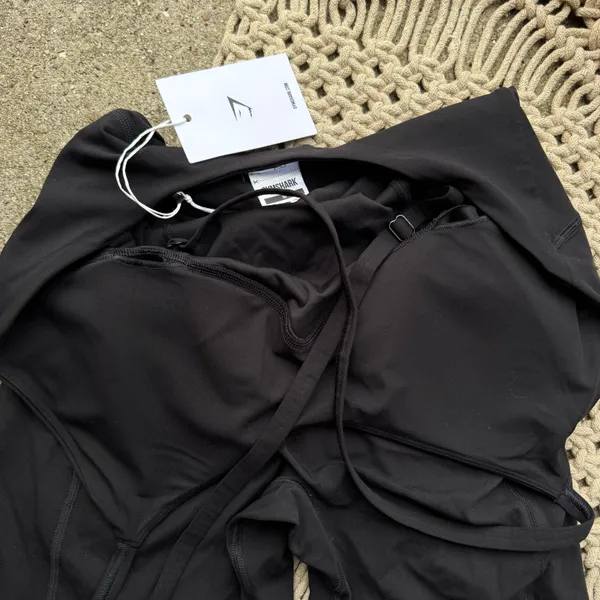 NWT  Black Strappy Bodysuit Size Medium - Image 6