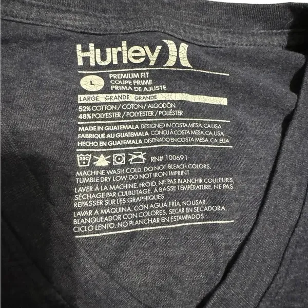 🔥 Hurley Ole Miss Rebels‎ Graphic Tee Gray Size L 🏈✨ - Image 2