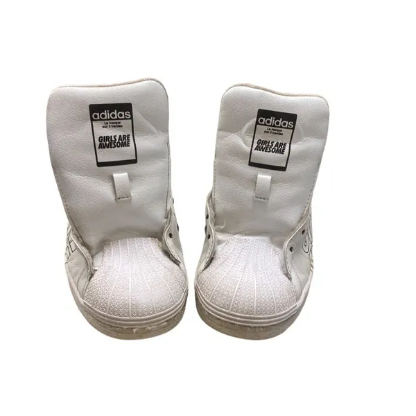 Adidas Girls Are Awesome white sneakers size 6 SKU 1112 - Image 2