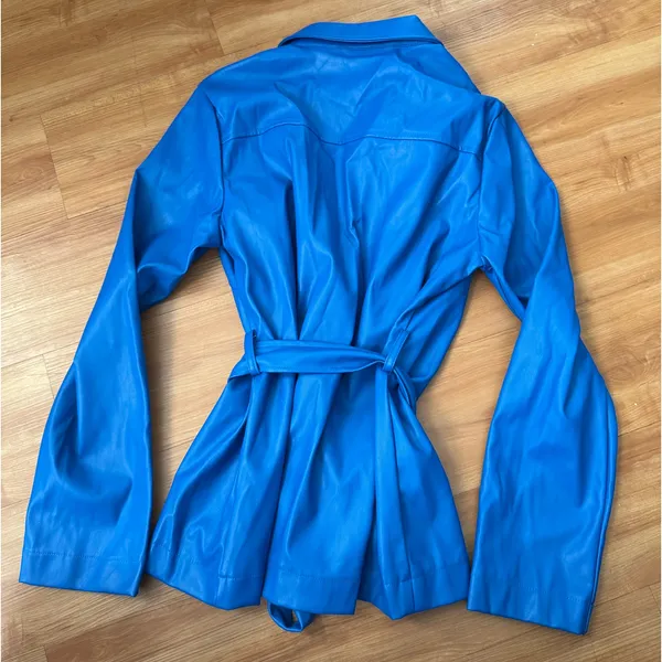 H&M Pieces Leather Belted Shacket - Image 5