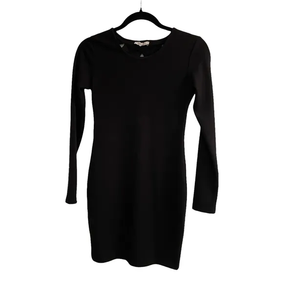 Parker Mariel Black Mini Dress Open Back Bodycon - Image 3