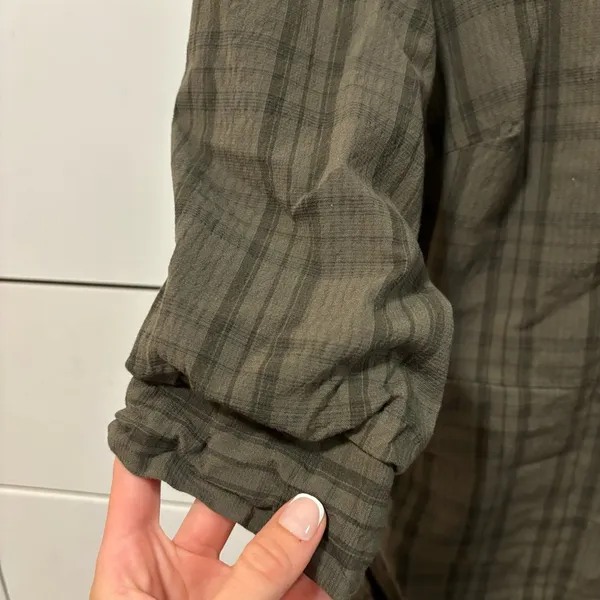 Zara Plaid Ruched Mini Dress - Image 5
