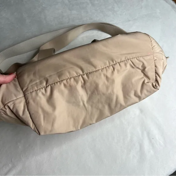 Adidas Puffer Shopper Tote in Beige and Tan - Image 6