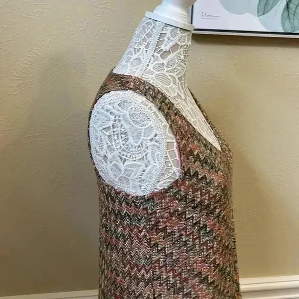 Anthropologie Maeve Westwater Chevron Pattern High Low Knit Flapper D…​ - Image 3