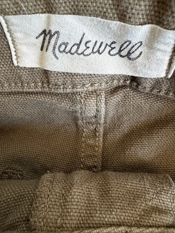 Madewell Emmett Wide Leg Crop Pants Drill Khaki Patch Pocket Women’s 26 - Image 4