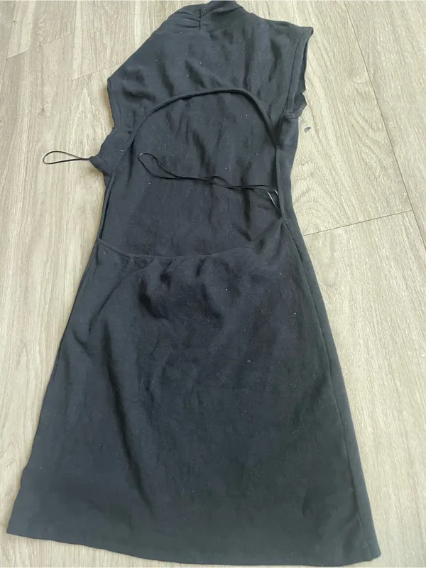 Sleeveless Black Turtleneck Dress Size L - Image 2