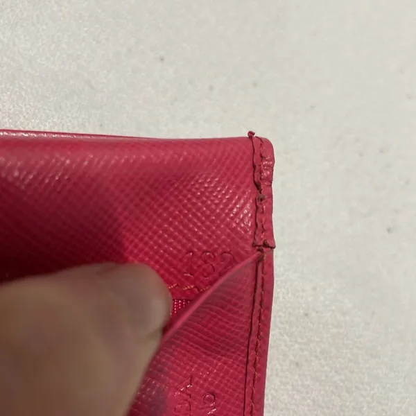 Prada Pink Saffiano leather key case - Image 11