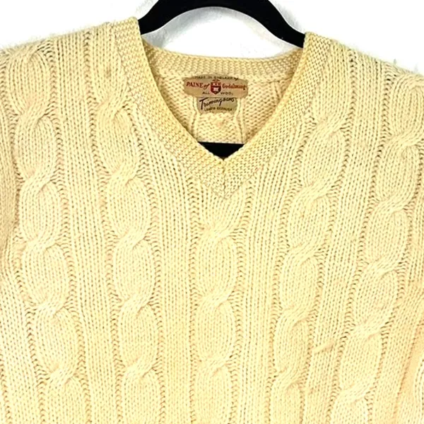 M Sweater Pullover vintage 50's fisherman wool knitwear Paine of Godalming - Image 5