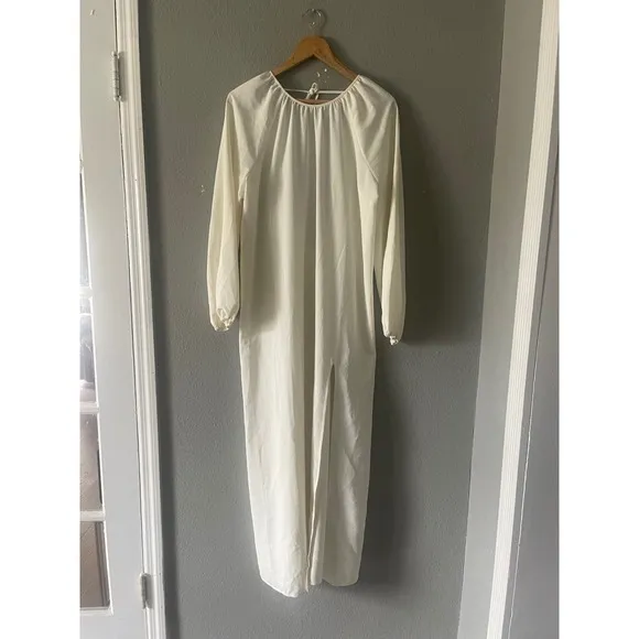 HILL HOUSE The Simone Maxi Dress in Coconut Milk (Offwhite) - Image 6
