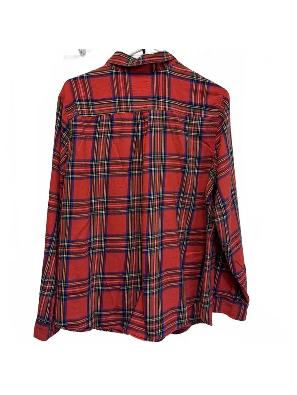 Old Navy Red and Green Plaid Button Down Shirt Plus Size XL - Image 2