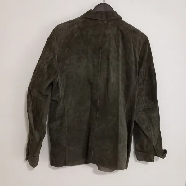 Real Clothes Saks Fifth Avenue 12 Suede Button Front Shirt - Image 3