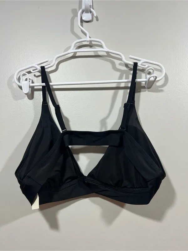 Aerie Black Triangle Bikini Top New XXL - Image 3