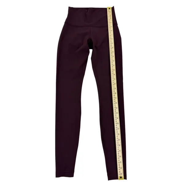 Lululemon Deep Plum High Rise Leggings Size 4 Excellent Condition - Image 6