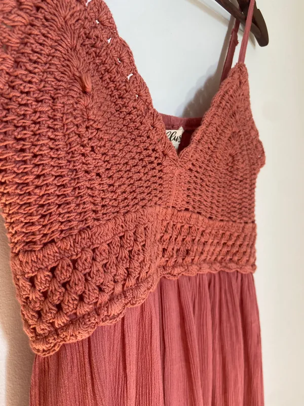 Crochet Top Maxi Dress - Image 5