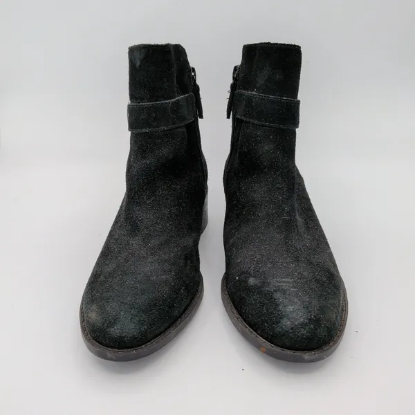 Cole Haan Black Suede Waterproof Ankle Boots G14 D42388‎ Womens 6.5B Lug Sole - Image 3