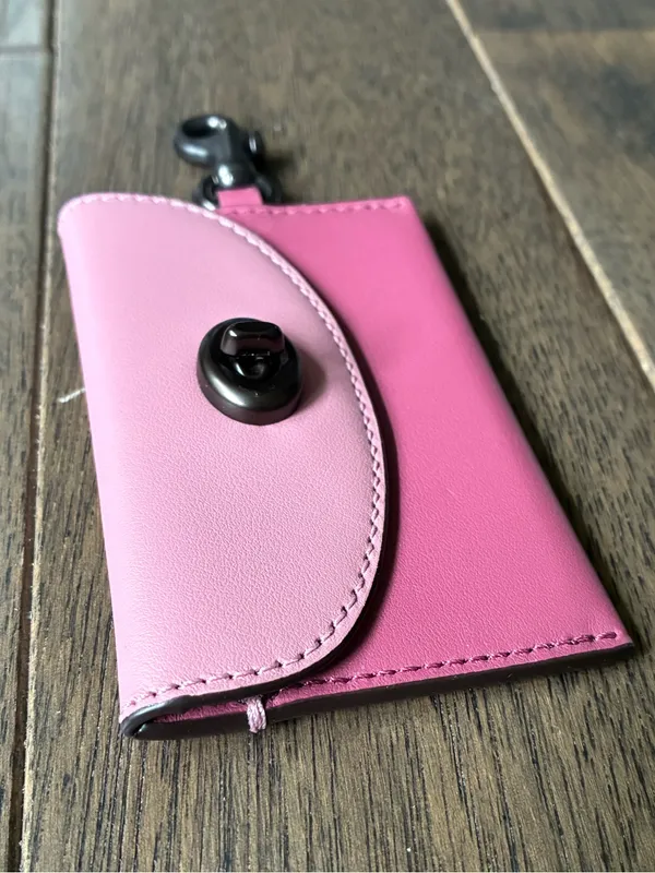 Coach Turnlock Leather Card Case Bag Charm in Colorblock - Image 15